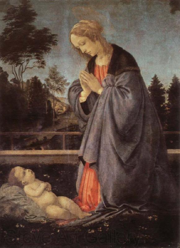 Filippino Lippi adoration of the child Norge oil painting art
